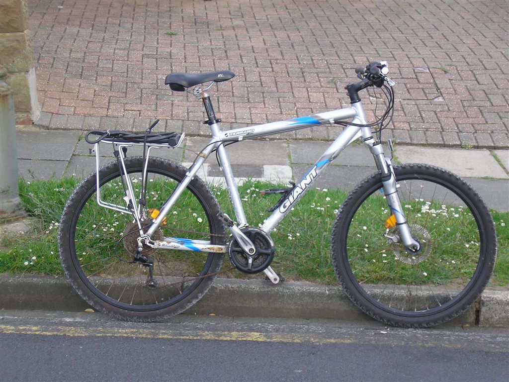An example of a mountain bike customized for road use.
